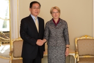 Speaker Mūrniece and newly appointed Chinese ambassador discuss  opportunities to expand Latvian exports