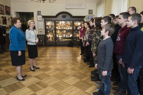 Jaunsargu vienības apmeklē Saeimu skolu programmas "Iepazīsti Saeimu" ietvaros