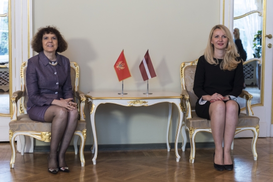 Saeimas priekšsēdētājas biedre Inese Lībiņa – Egnere tiekas ar Melnkalnes vēstnieci