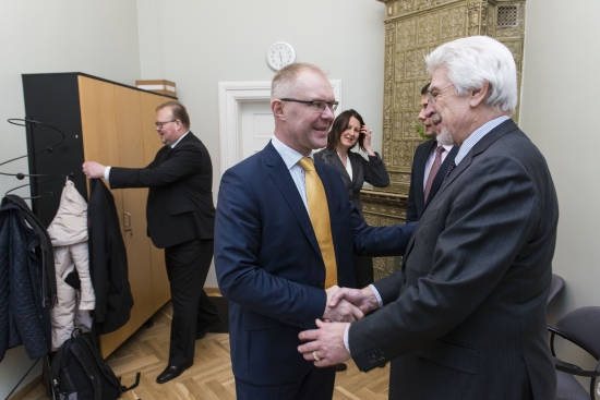 Ārlietu komisijas priekšsēdētājs Ojārs Ēriks Kalniņš tiekas ar Igaunijas Nacionālas aizsardzības komisijas priekšsēdētāju