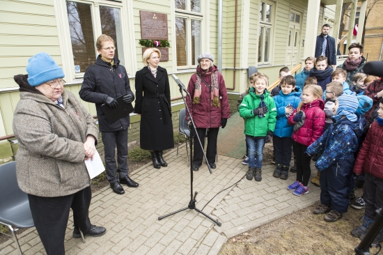 Latvijas Centrālajai padomei veltītas piemiņas plāksnes atklāšanas ceremonija