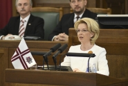 Ināra Mūrniece, Speaker of the Saeima, on 4 May: Latvian strength of spirit will not let the sun in our coat of arms ever set