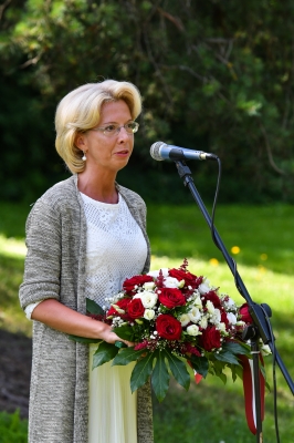 Saeimas priekšsēdētāja piedalās Latvijas nacionālo partizānu apvienības un karavīru biedrības saietā