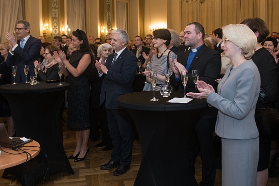 Saeimas priekšsēdētāja piedalās Igaunijas Neatkarības dienai veltītajā pieņemšanā