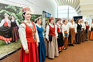 Photo exhibition of traditional Latvian costumes opens at Council of Europe as part of Latvian Presidency