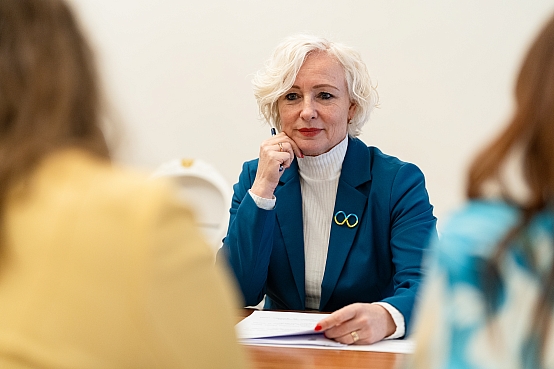 Saeimas priekšsēdētāja Daiga Mieriņa tiekas ar reģionālajiem medijiem