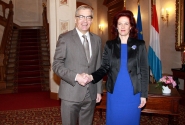 Solvita Āboltiņa ar Luksemburgas parlamenta priekšsēdētāju vienojas par ciešu sadarbību pirmajā Latvijas prezidentūrā ES