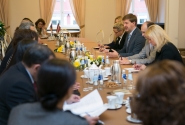 Andrejs Klementjevs meets with the delegation of the Armenian parliament 