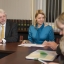 Ojārs Ēriks Kalniņš un Lolita Čigāne tiekas ar ES komisāru