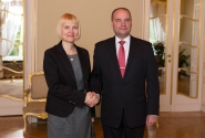 Saeimas priekšsēdētājas biedrs Gundars Daudze tiekas ar Polijas vēstnieci