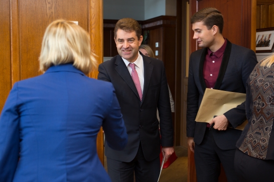 Lolita Čigāne tiekas ar Ukrainas parlamenta Eiropas integrācijas komisijas priekšsēdētāja pienākumu izpildītāju