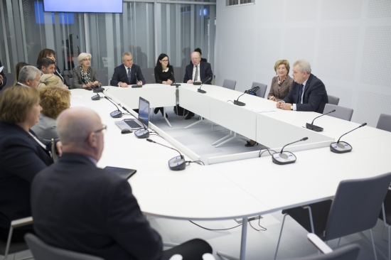 Publisko izdevumu un revīzijas komisijas priekšsēdētājs Andris Bērziņš tiekas ar Gruzijas, Kirgizstānas, Moldovas un Ukrainas augstāko revīzijas iestāžu vadītājiem