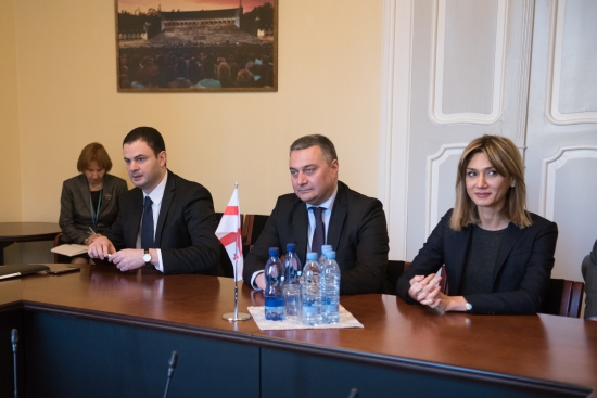  Ojārs Ēriks Kalniņš tiekas ar Gruzijas valsts ministru Eiropas un eiroatlantiskās integrācijas jautājumos