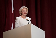 La Présidente de la Saeima à l’occasion du centenaire de la Lettonie: notre voie nous mènera toujours vers les trois étoiles – notre territoire, notre langue et notre État 