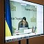 Ināras Mūrnieces attālinātā tikšanās ar Ukrainas parlamenta priekšsēdētāju