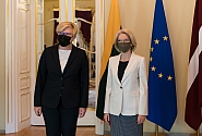 La Présidente de la Saeima à la première ministre de la Lituanie: l’Union européenne doit être prête à renforcer la sécurité de ses frontières extérieures avec la Biélorussie